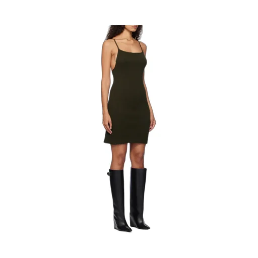 Sleeveless Ribbed-Knit Mini Dress