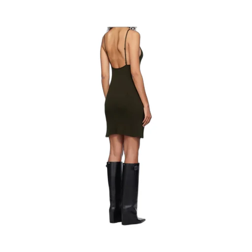 Sleeveless Ribbed-Knit Mini Dress