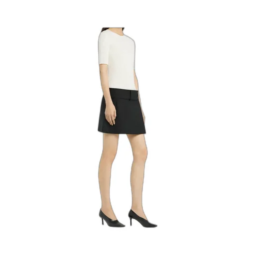 Logo Embroidered Ribbed-Knit Top