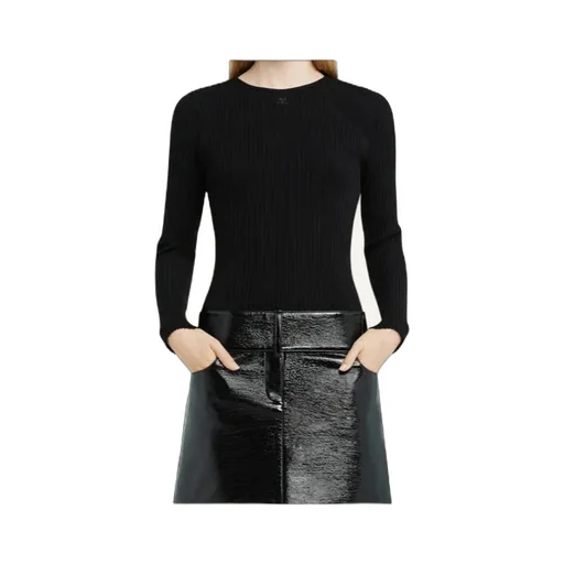 Lingerie-Detailed Ribbed-Knit Jumper