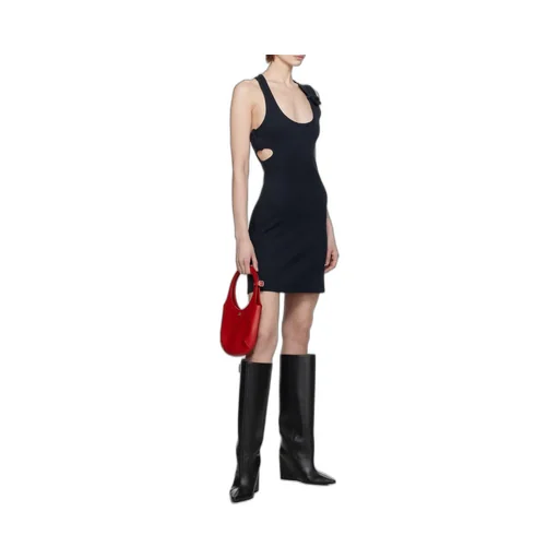 90's Cut-Out Detailed Ribbed Mini Dress