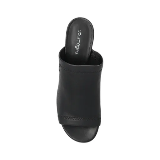 Logo Plaque Open-Toe Mules