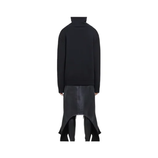 Oversized Mock-Neck Knitted Jumper
