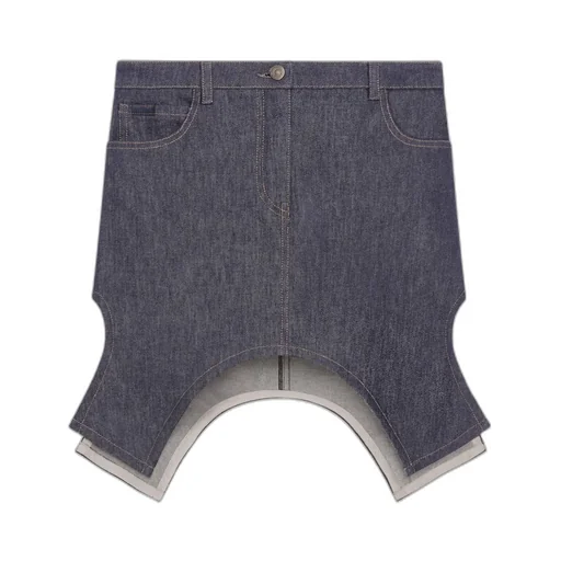 Asymmetric-Hem Mini Skirt