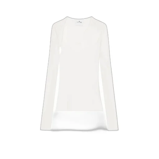 Slash Logo-Embroidered Asymmetric Neck T-Shirt