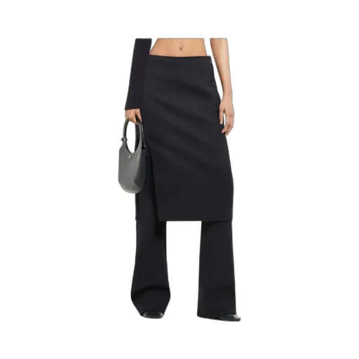 Oblique Tailored Midi Skirt