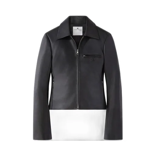 Zip-Fastening Leather Jacket