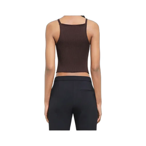 Pointy Ribbed Tank Top
