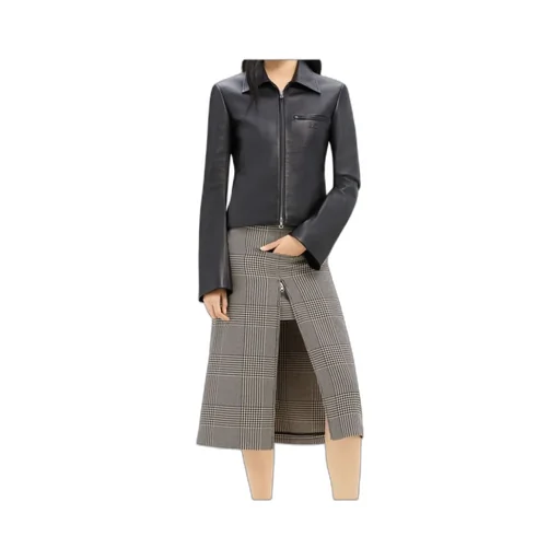 Zip-Fastening Leather Jacket