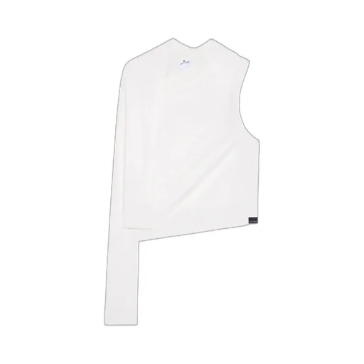 Asymmetric Off-Shoulder Draped T-Shirt
