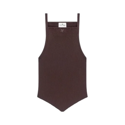Pointy Ribbed Tank Top