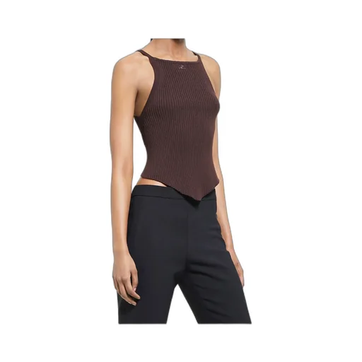 Pointy Ribbed Tank Top