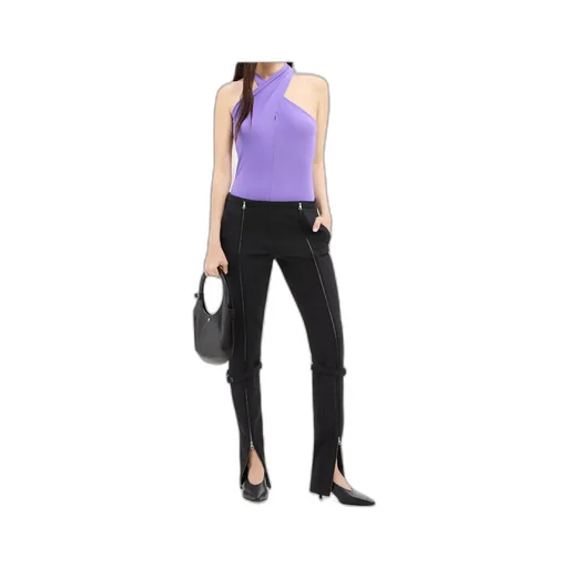 Zip Wool Blend Pants