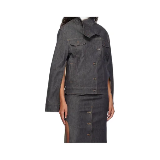 Motorcycle Button-Up Denim Jacket