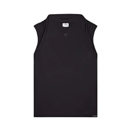 Draped-Detail Cotton Tank Top