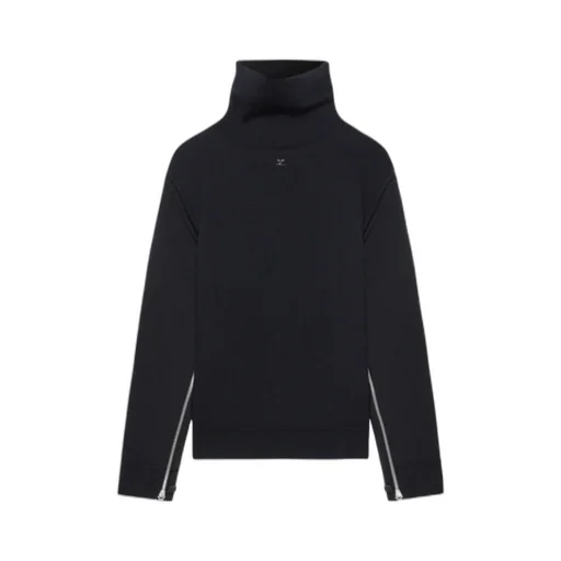 Oversized Mock-Neck Knitted Jumper
