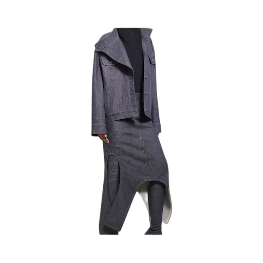 Motorcycle Button-Up Denim Jacket