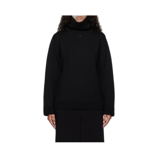Oversized Mock-Neck Knitted Jumper