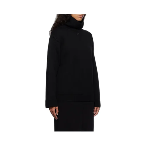 Oversized Mock-Neck Knitted Jumper