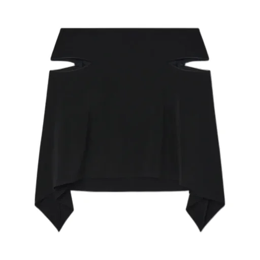 Cut-Out Draped Miniskirt