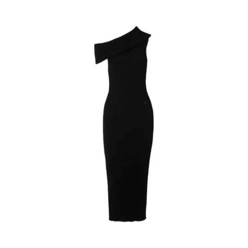 Twist Rib-Knit Long Dress
