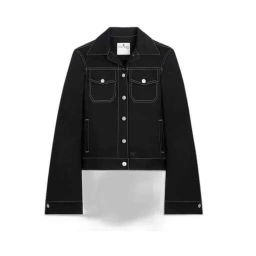 Collared Button-Up Denim Jacket