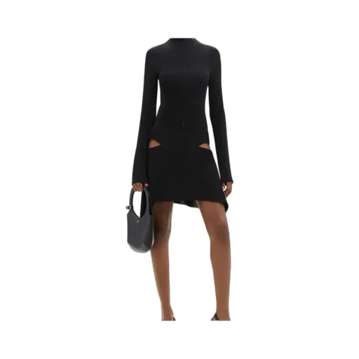 Cut-Out Draped Miniskirt
