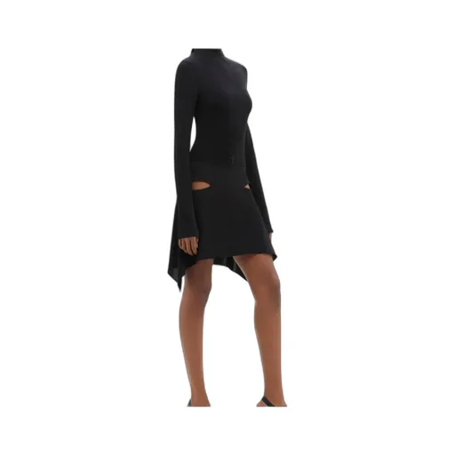 Cut-Out Draped Miniskirt