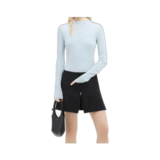 Engineered Light Rib Mock Neck Jumper