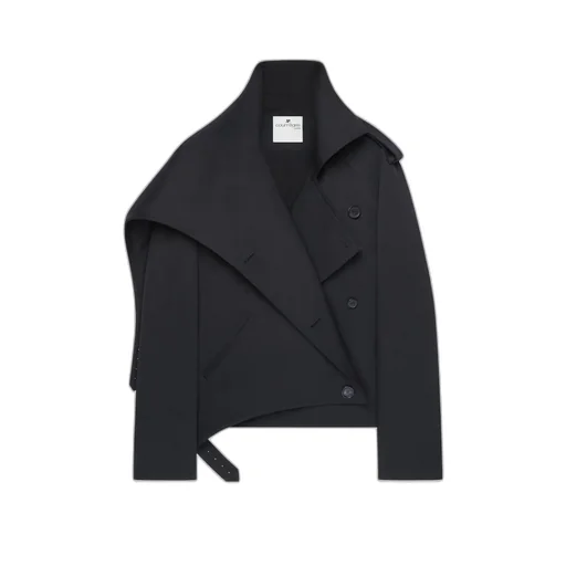 Oblique Short Trench Coat