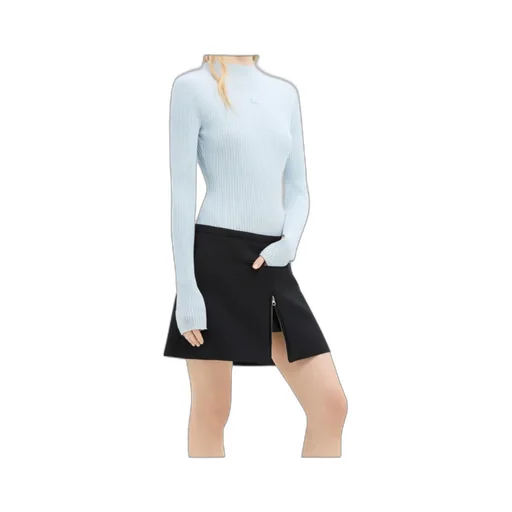 Engineered Light Rib Mock Neck Jumper