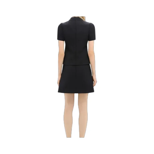 Mid-Rise Zip-Detailed Twill Mini Skirt