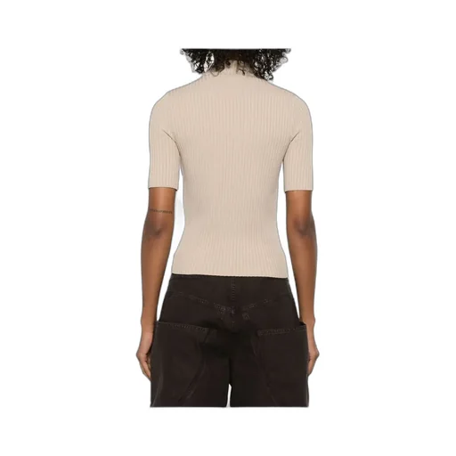 Reedition Short-Sleeved Ribbed Jumper