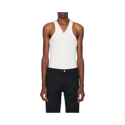 Logo-Embroidered V-Neck Top