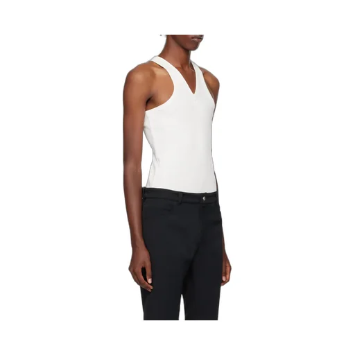 Logo-Embroidered V-Neck Top