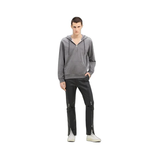 Zip Detailed Drawstring Hoodie