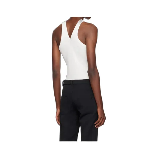 Logo-Embroidered V-Neck Top