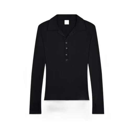 Logo Embroidered Knit Polo Shirt