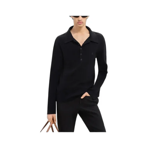 Logo Embroidered Knit Polo Shirt