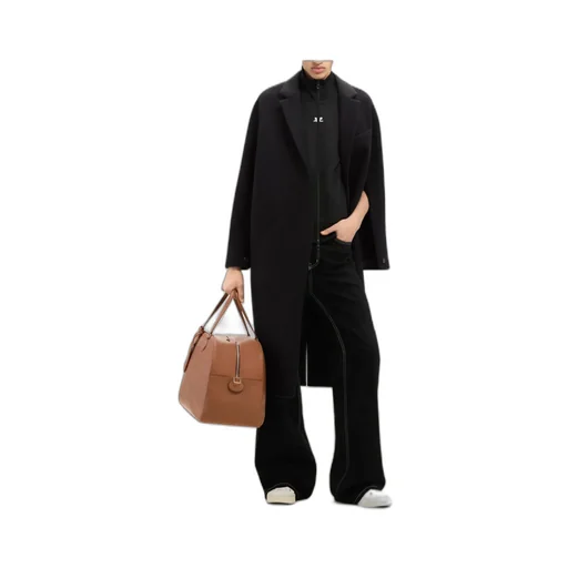 Cocoon Single-Breasted Long Coat