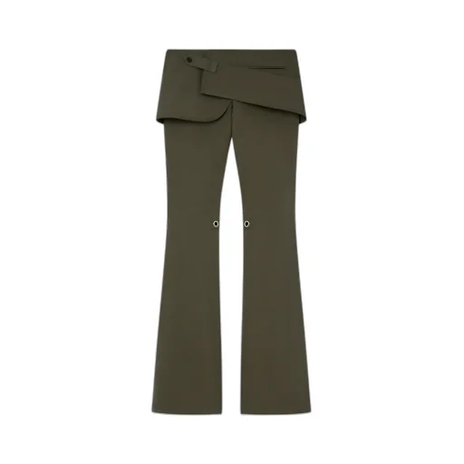 Layered-Skirt Bootcut Trousers