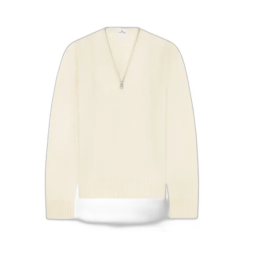 Zipped V-Neck Jumper