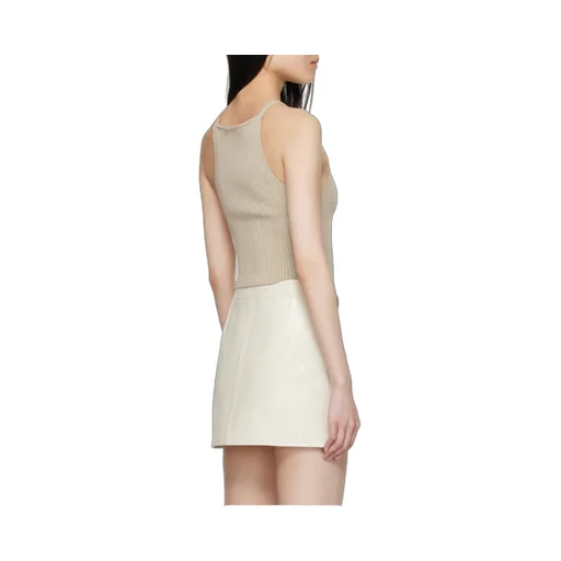 Pointy Rib-Knit Tank Top