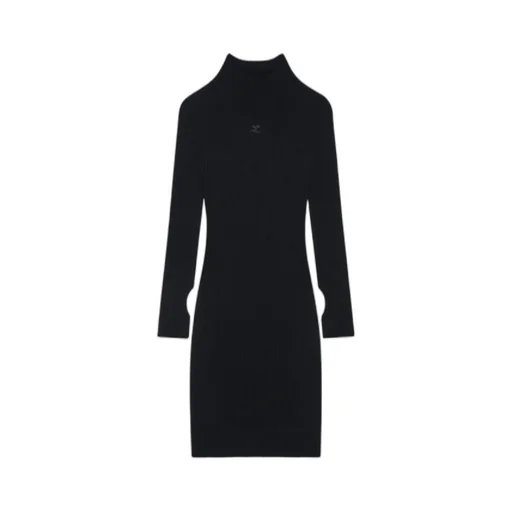 Engineered Light Rib Mockneck Mini Dress