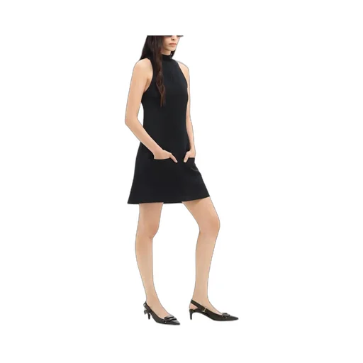 Sleeveless Twill A-Line Dress