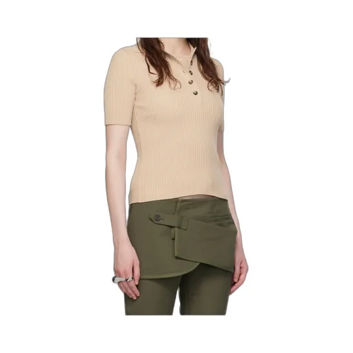 Iconic Rib Knit Polo Shirt