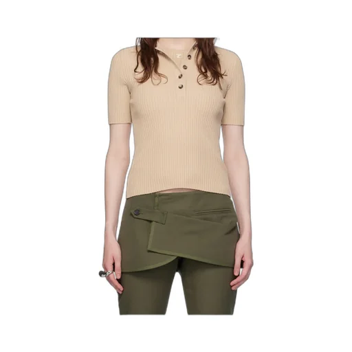 Iconic Rib Knit Polo Shirt