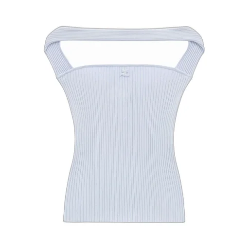 Cut-Out Ribbed Knit Top