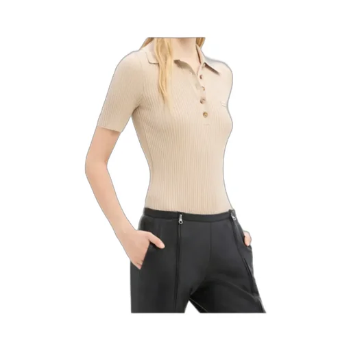 Iconic Rib Knit Polo Shirt