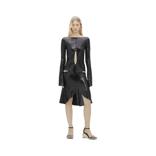 Zipped Ellipse Glitter Dress